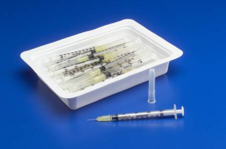 Standard Allergy Tray Monoject™ 1 mL 1/2 Inch 27 Gauge NonSafety Regular Wall